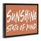 Stupell Industries Summery Sunshine State Of Mind Floating Frame, design by Lettered and Lined